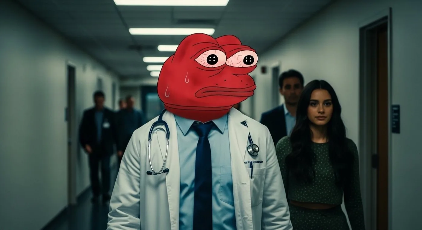 FPOM in a hospital corridor wearing a suit