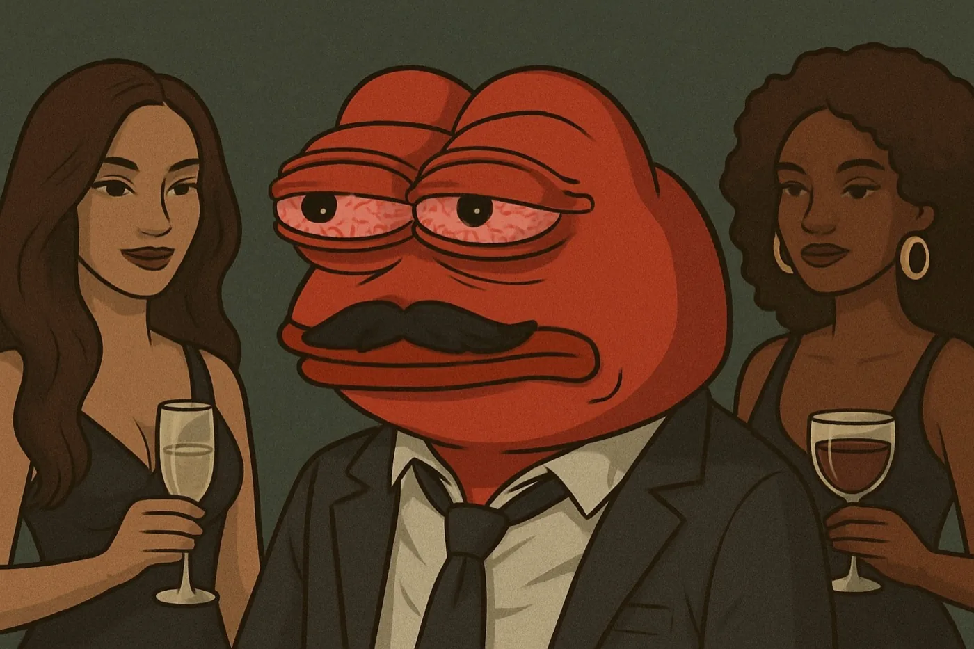 FPOM character dressed for a formal evening